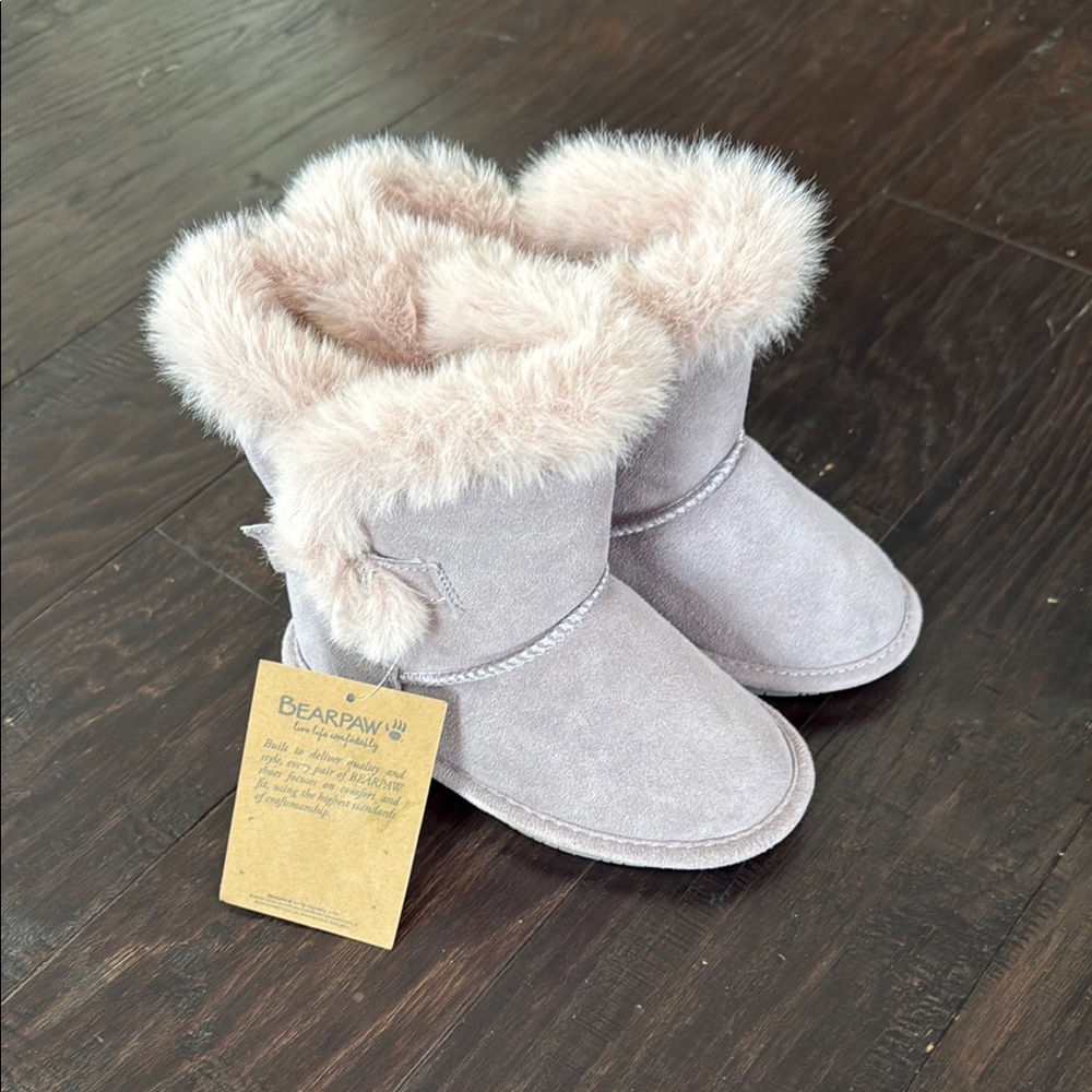Bearpaw Kids' Gray Suede Boots